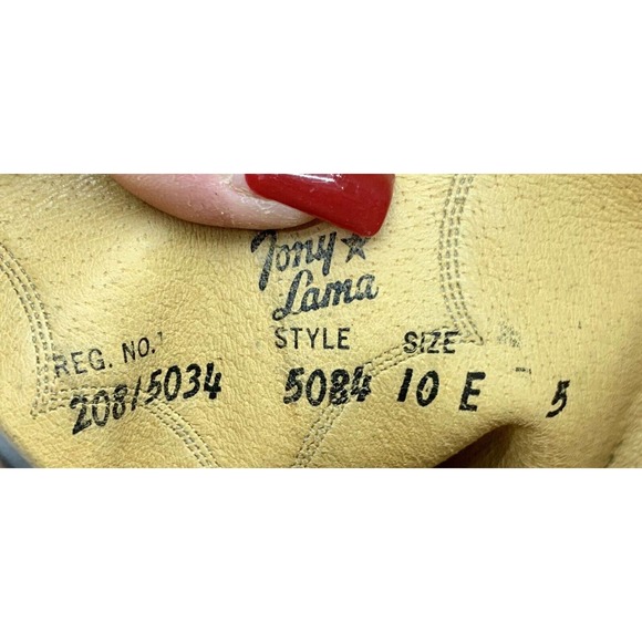 Tony Lama VTG Cowboy Boots Size Mens US 10 E Style 5084 - Picture 13 of 16